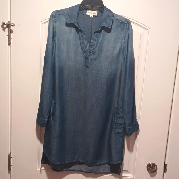 Cloth and Stone chambray tunic dress, denim look, size Small - Picture 1 of 9